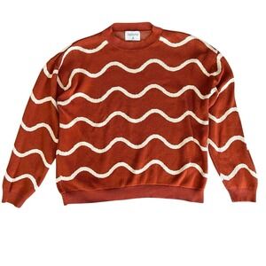 Compañia Fantastica Pullover‎ Sweater Small Burnt Orange Dopamine Dressing